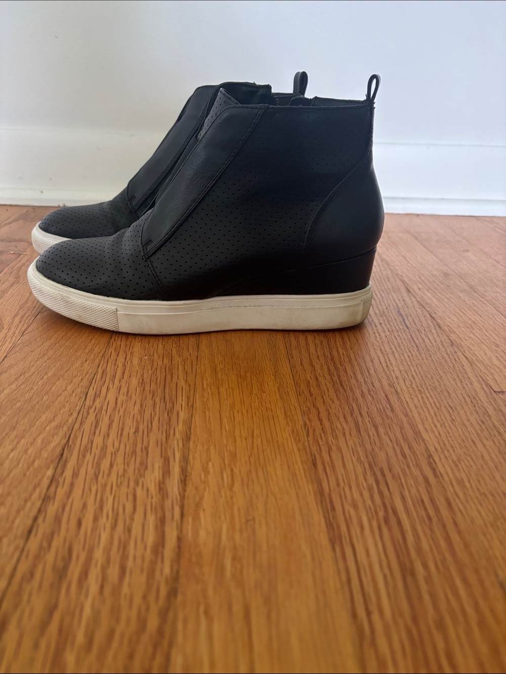 Women’s Black Wedge Sneaker Boot
